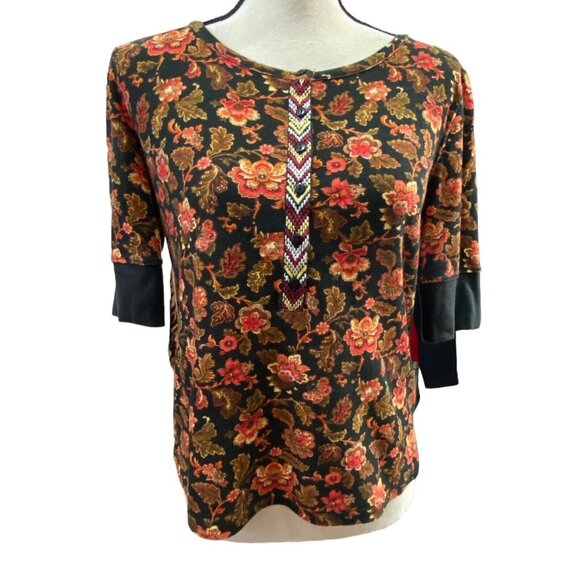 Sundance Tops Sundance Women Pxs Top Cordelia Blooms Henley Floral